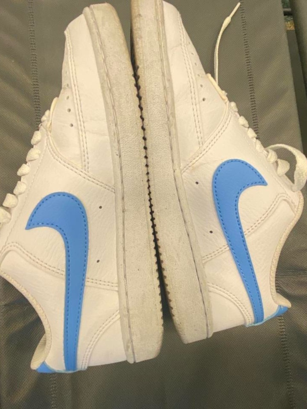 Nike white and blue shoes